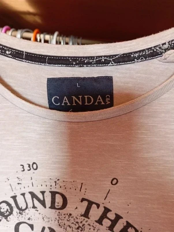 Camiseta Algodón Gris Estilo Aventura Talla L 🧭👕 – photo 2